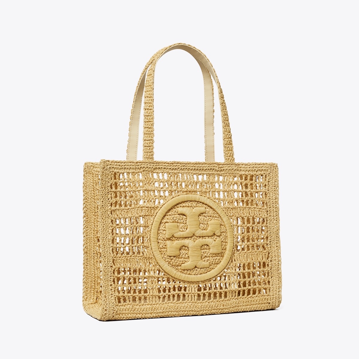 Small Ella Hand-Crocheted Tote - beige