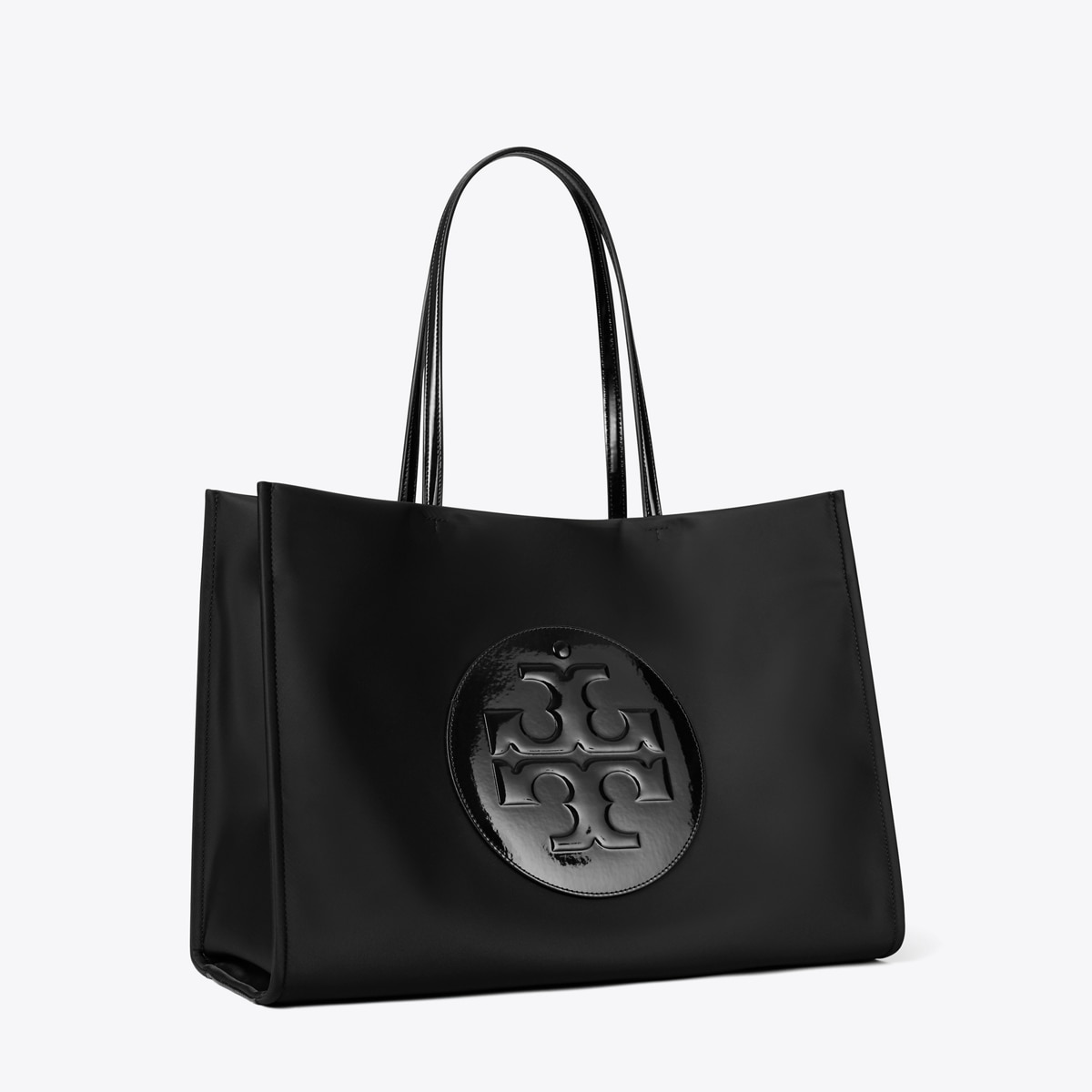 Ella Patent Tote - black