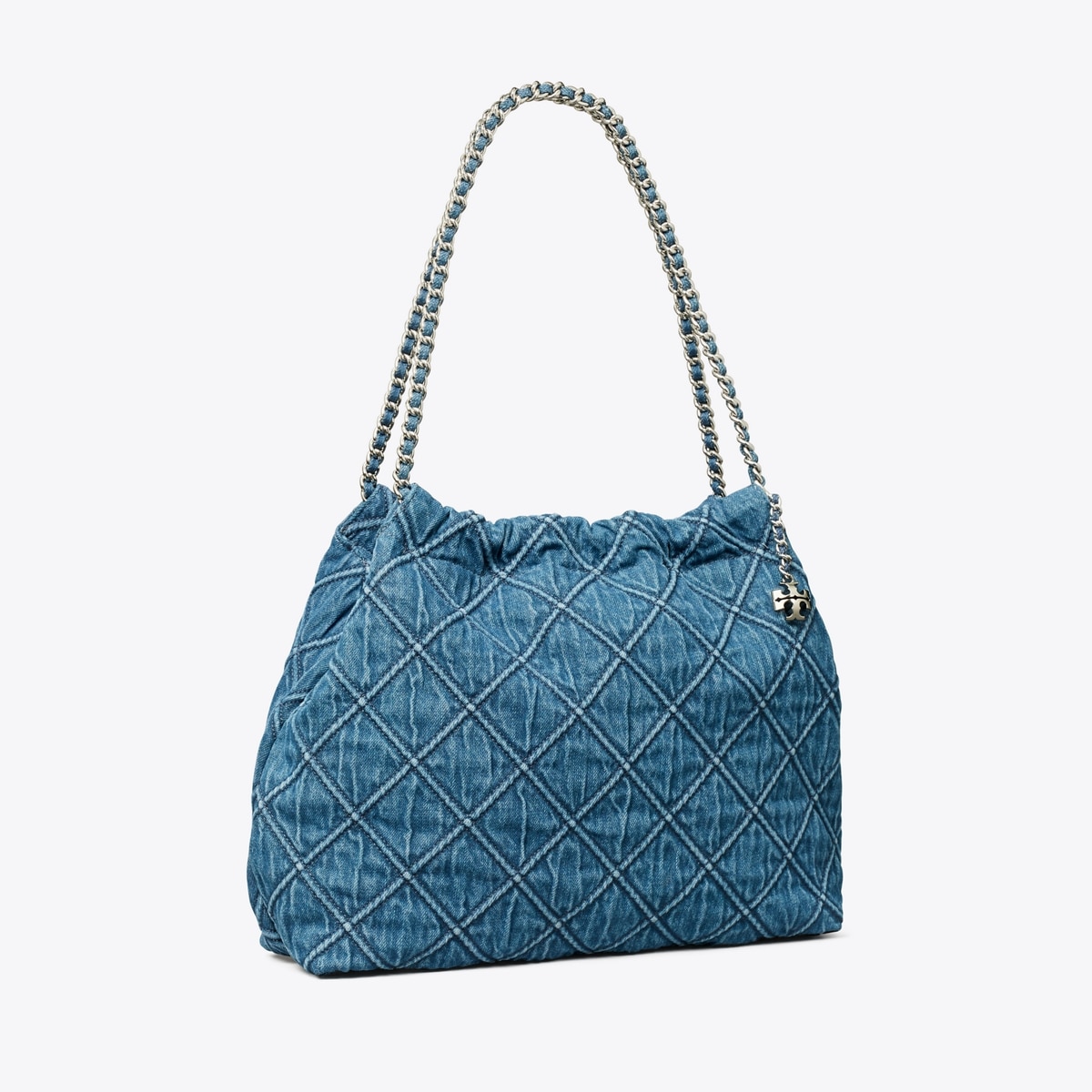 Fleming Soft Denim Hobo Bag - blue