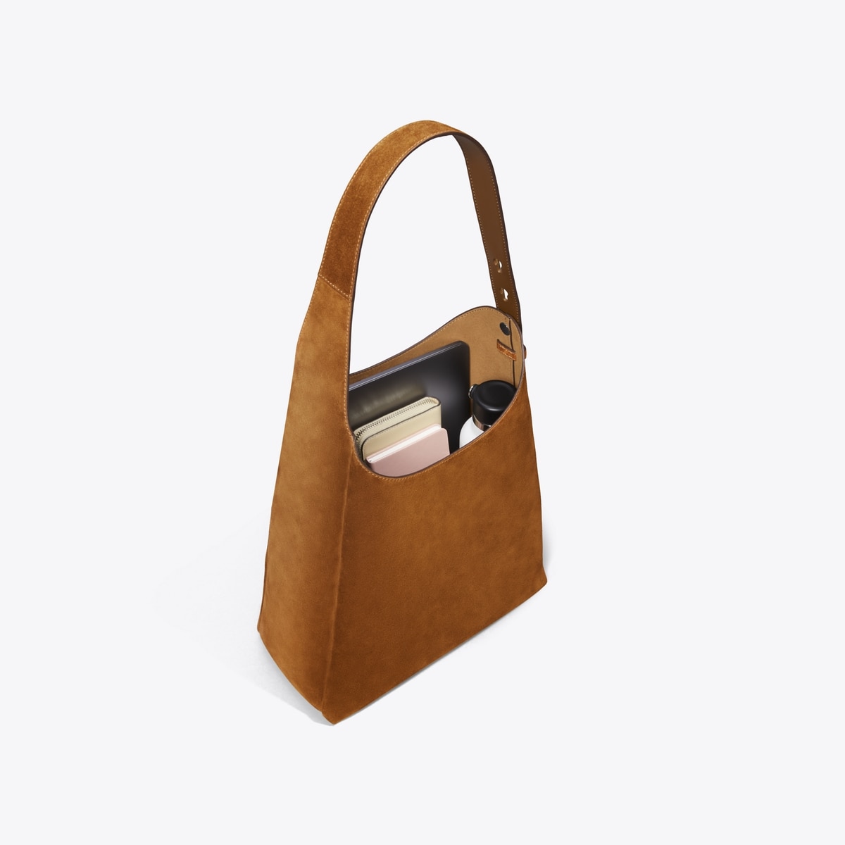 Romy Suede Hobo Bag - brown