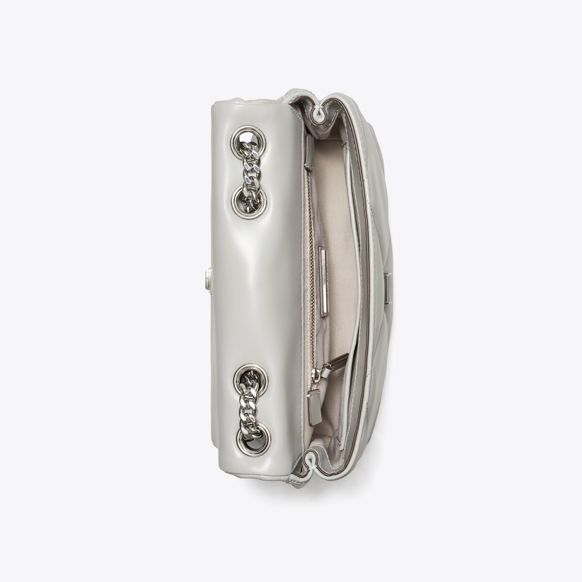 Small Kira Diamond Quilt Shoulder Bag - gray