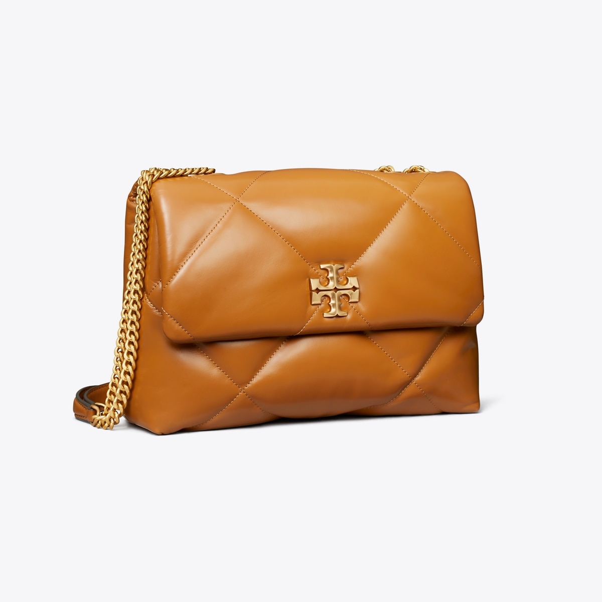 Kira Diamond Quilt Shoulder Bag - brown