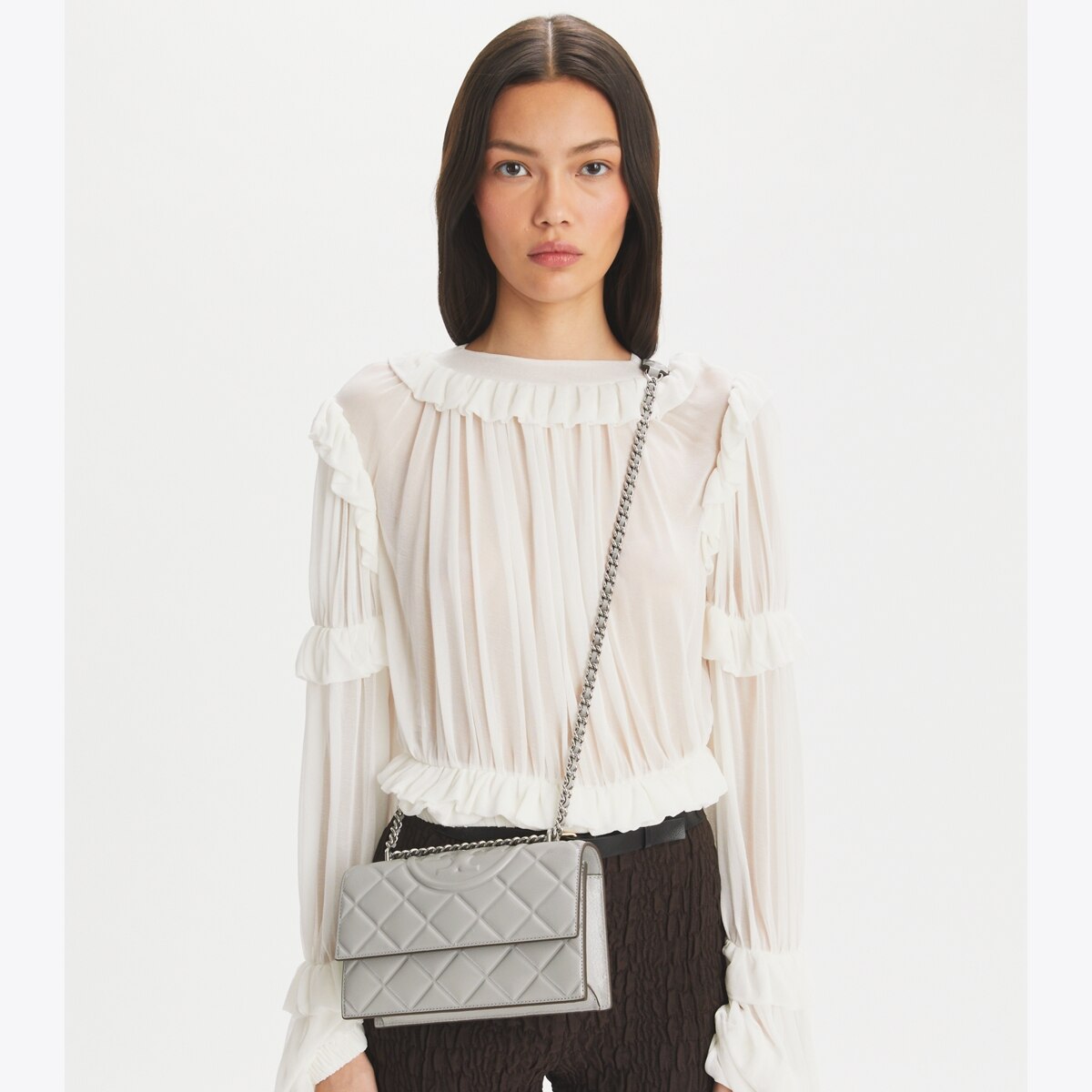 Small Fleming Shoulder Bag - gray