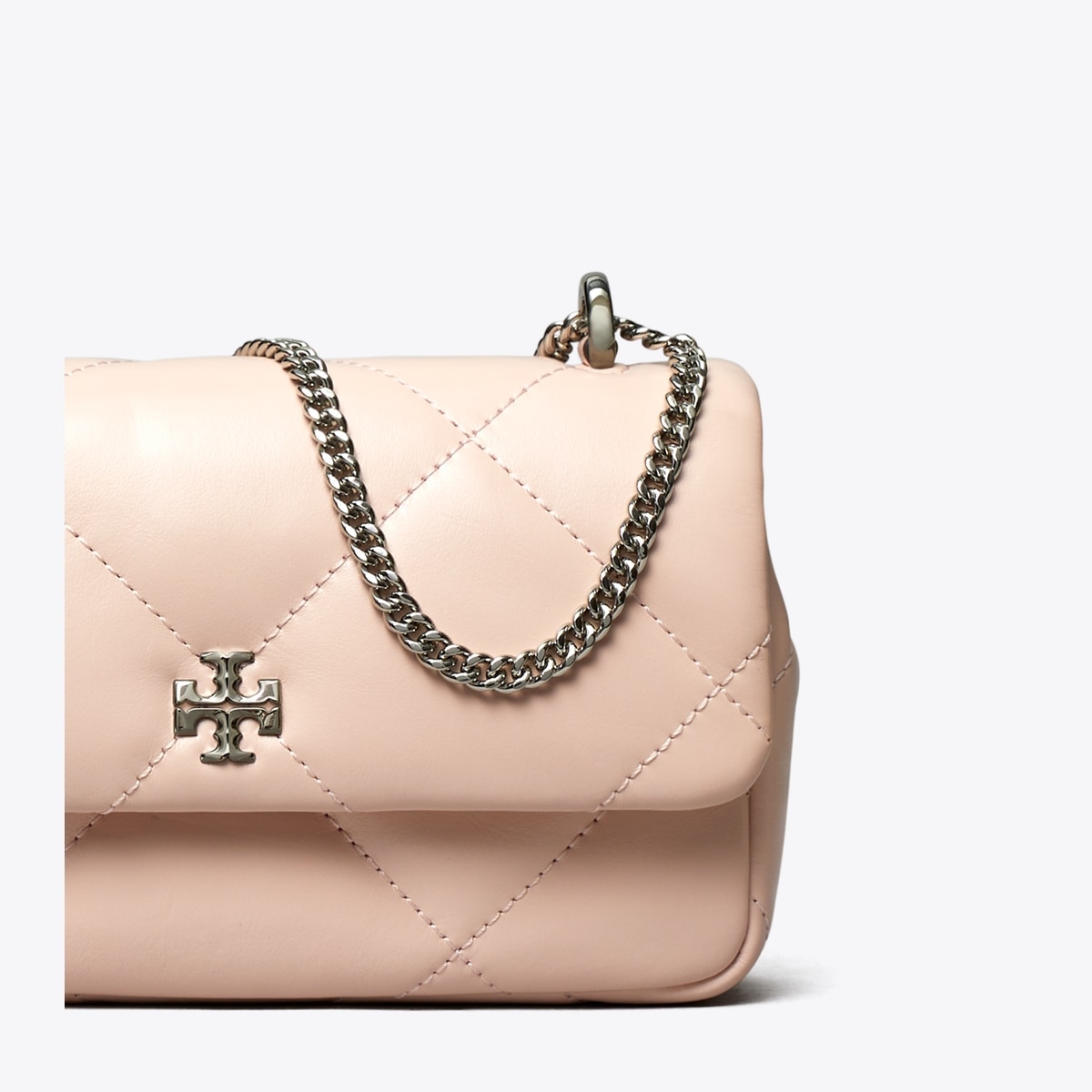 Mini Kira Diamond Quilt Flap Bag - pink