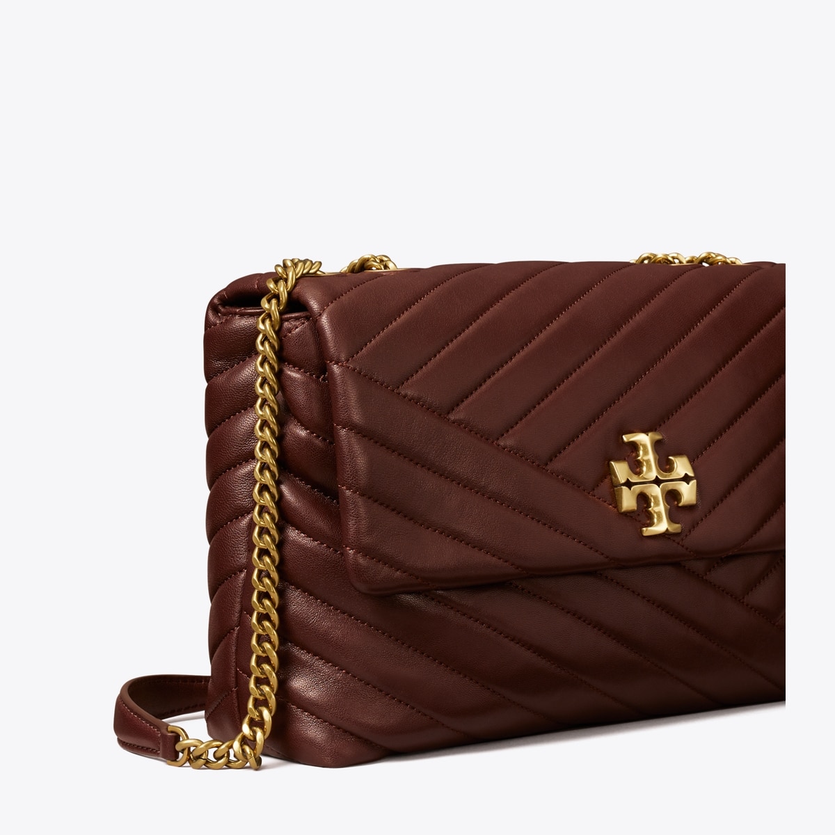 Kira Chevron Shoulder Bag - red