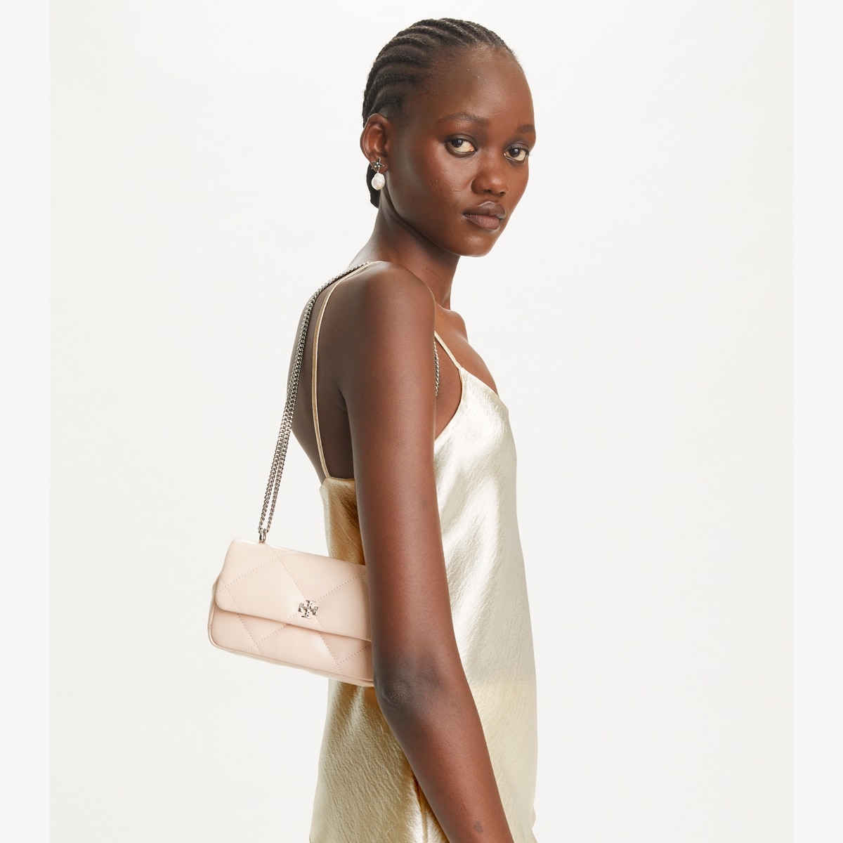 Mini Kira Diamond Quilt Flap Bag - pink