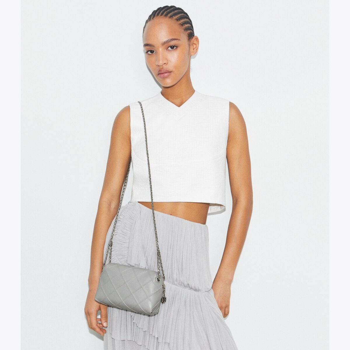 Fleming Soft Crossbody Bag - gray