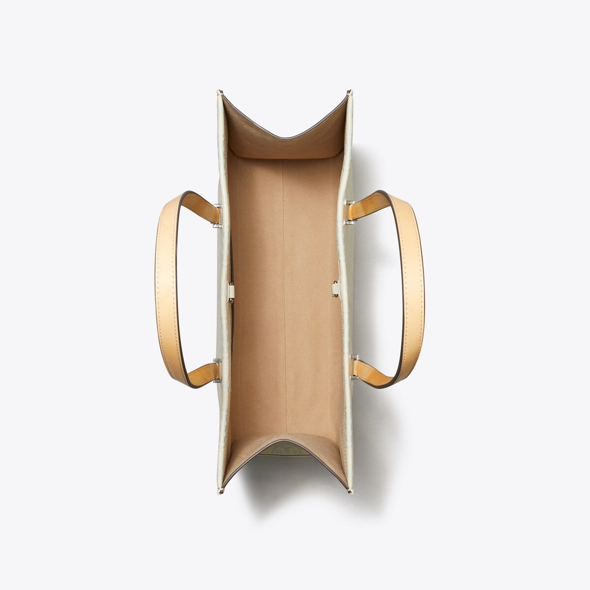 T Monogram Pebble Tote - gray