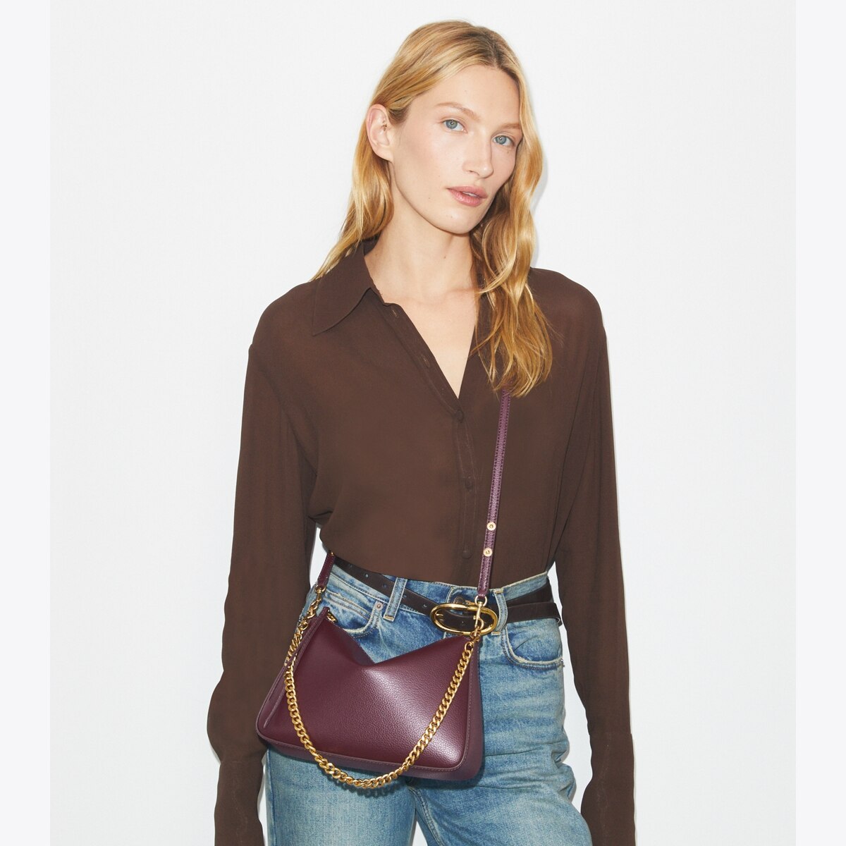 Small Perry Shoulder Bag - purple