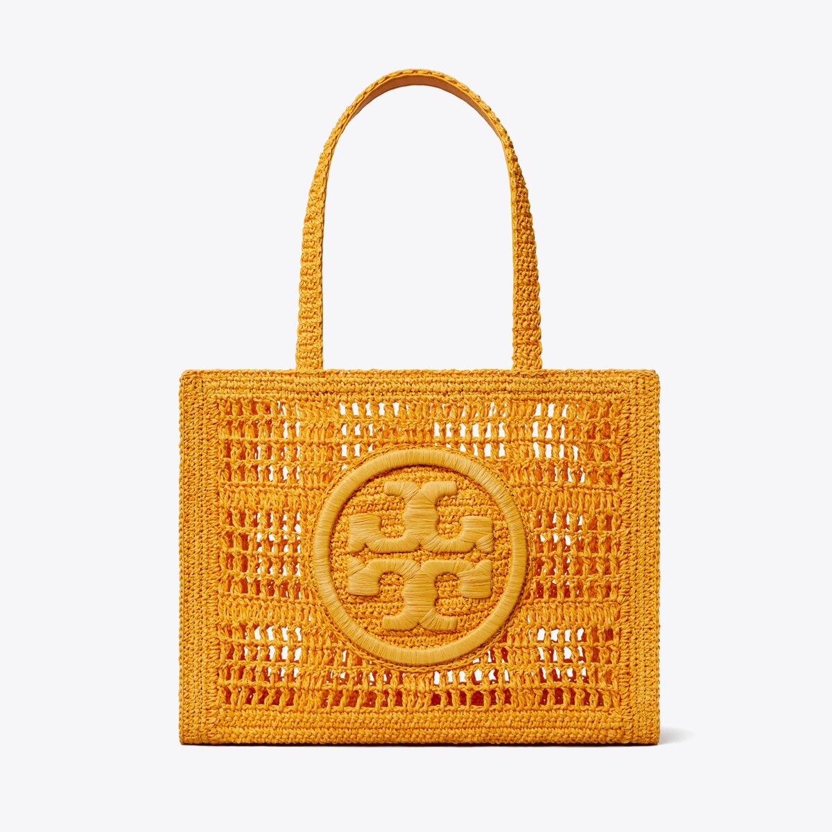 Small Ella Hand-Crocheted Tote - orange