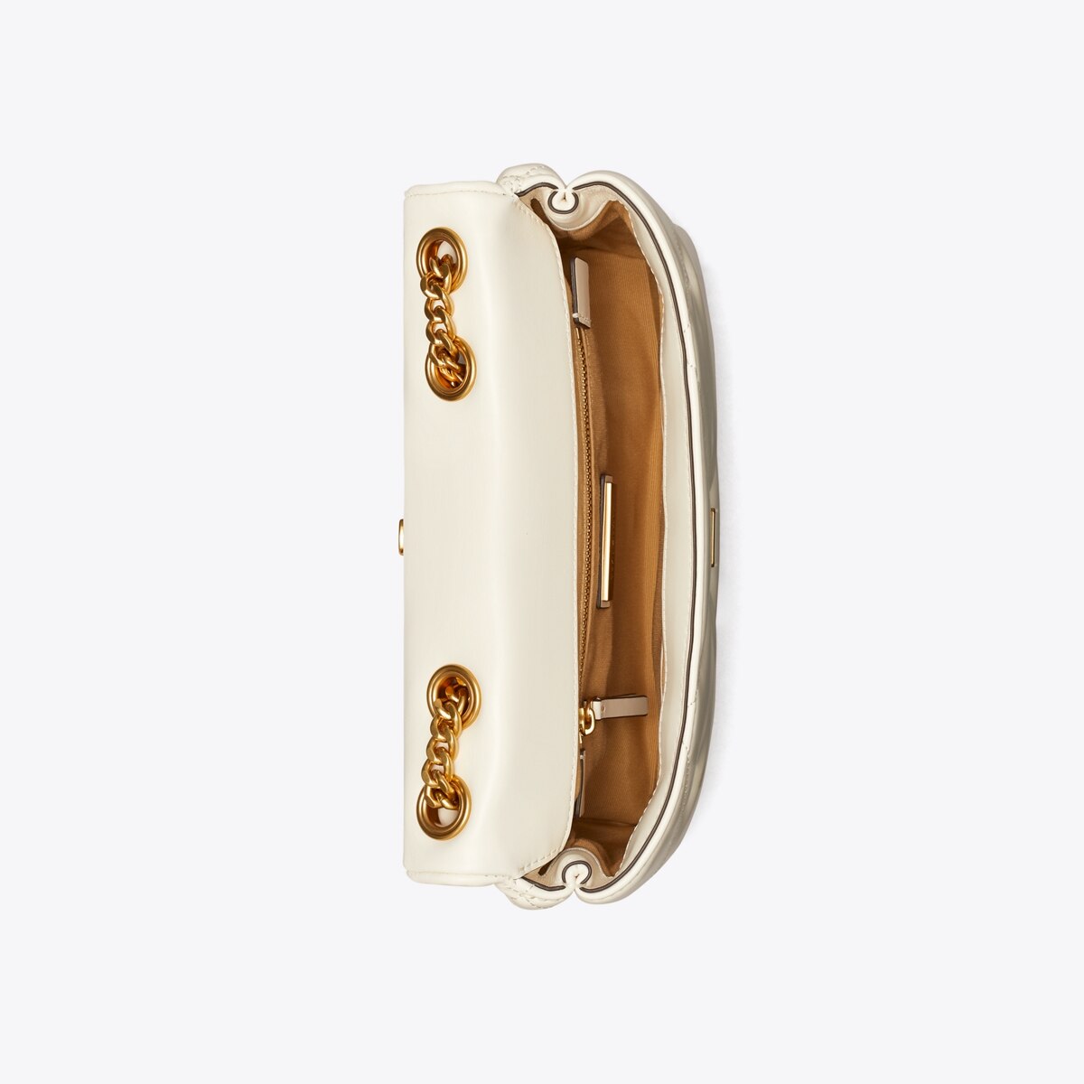 Small Kira Diamond Quilt Shoulder Bag - white