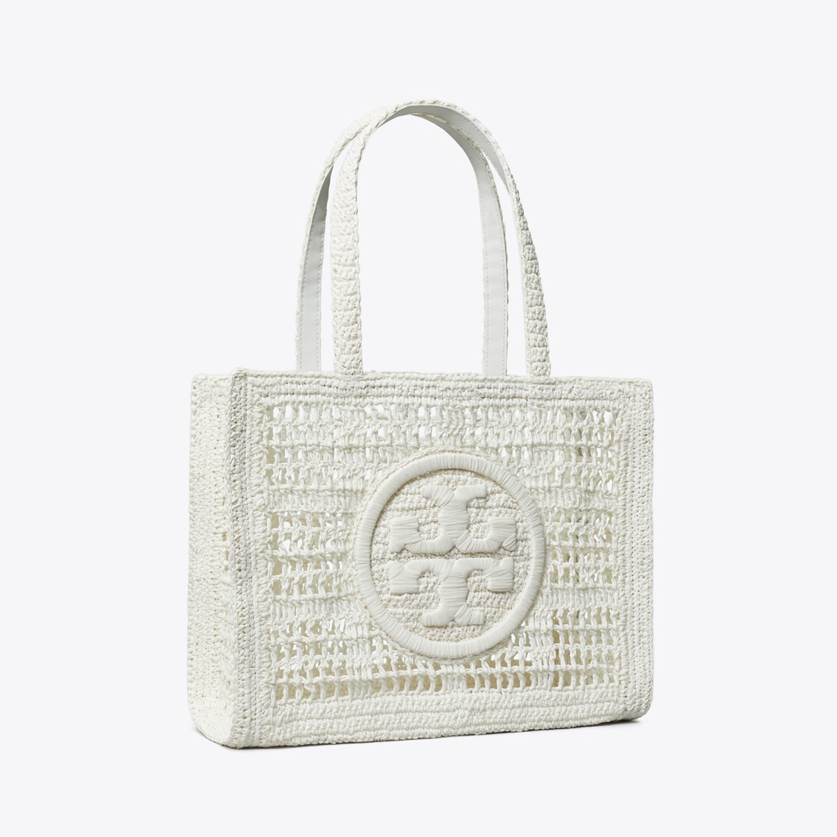 Small Ella Hand-Crocheted Tote - white