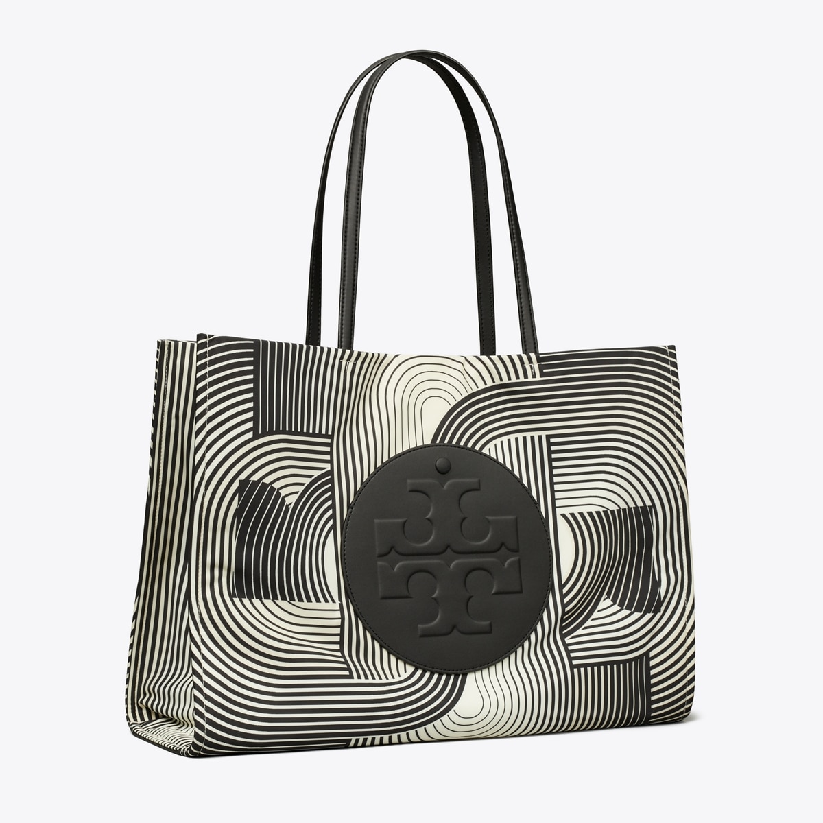 Ella Printed Tote - black