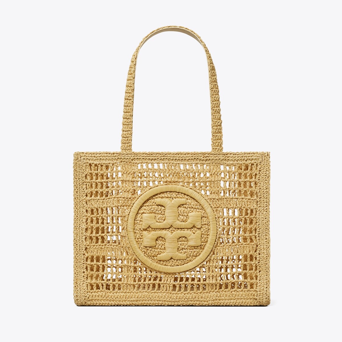Small Ella Hand-Crocheted Tote - beige