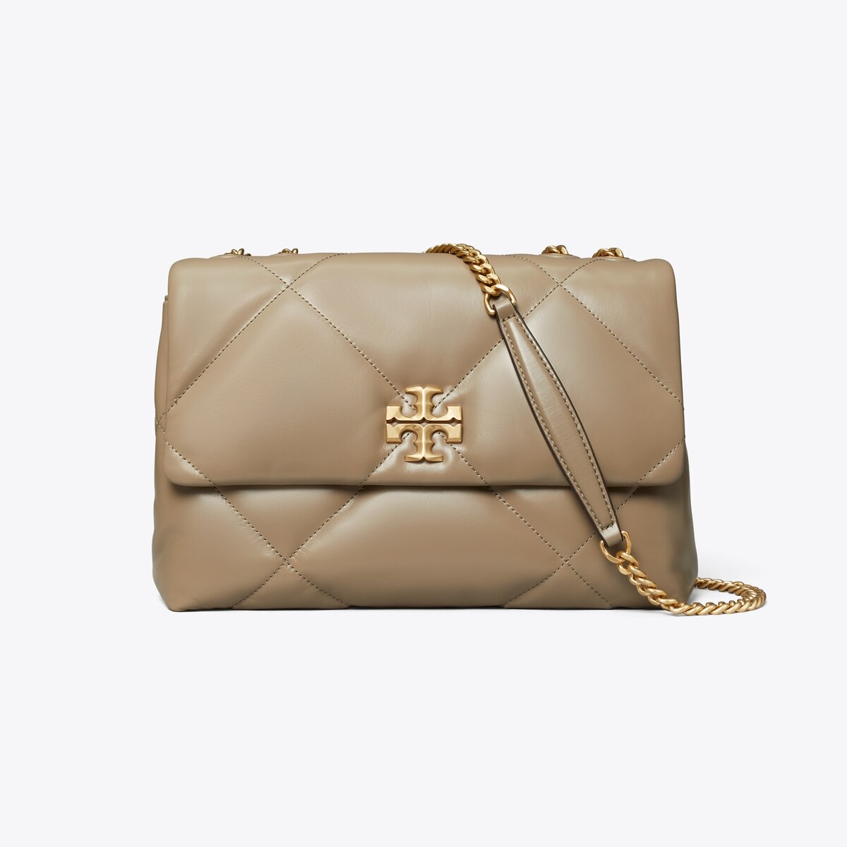 Kira Diamond Quilt Shoulder Bag - tiramisu