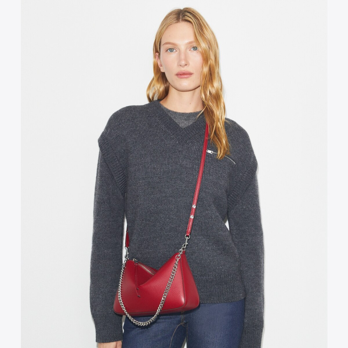 Small Perry Shoulder Bag - red