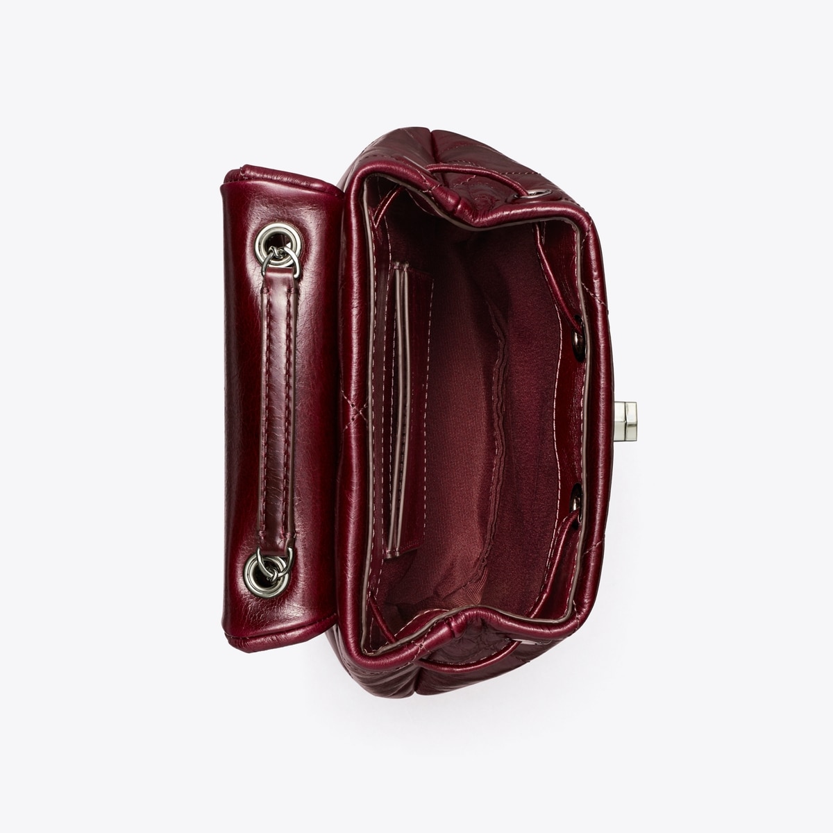 Mini Kira Diamond Quilt Distressed Backpack - red