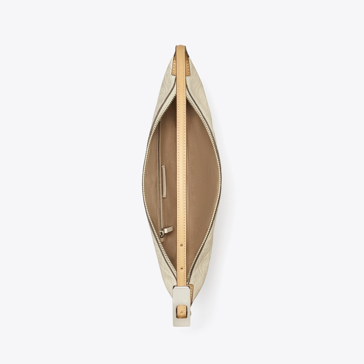 T Monogram Pebble Small Balloon Bag - white