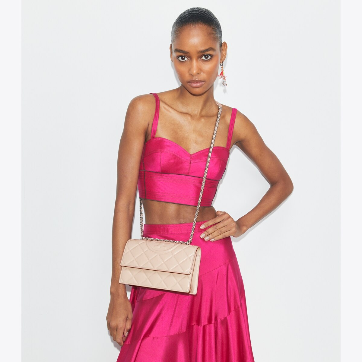 Small Fleming Shoulder Bag - pink