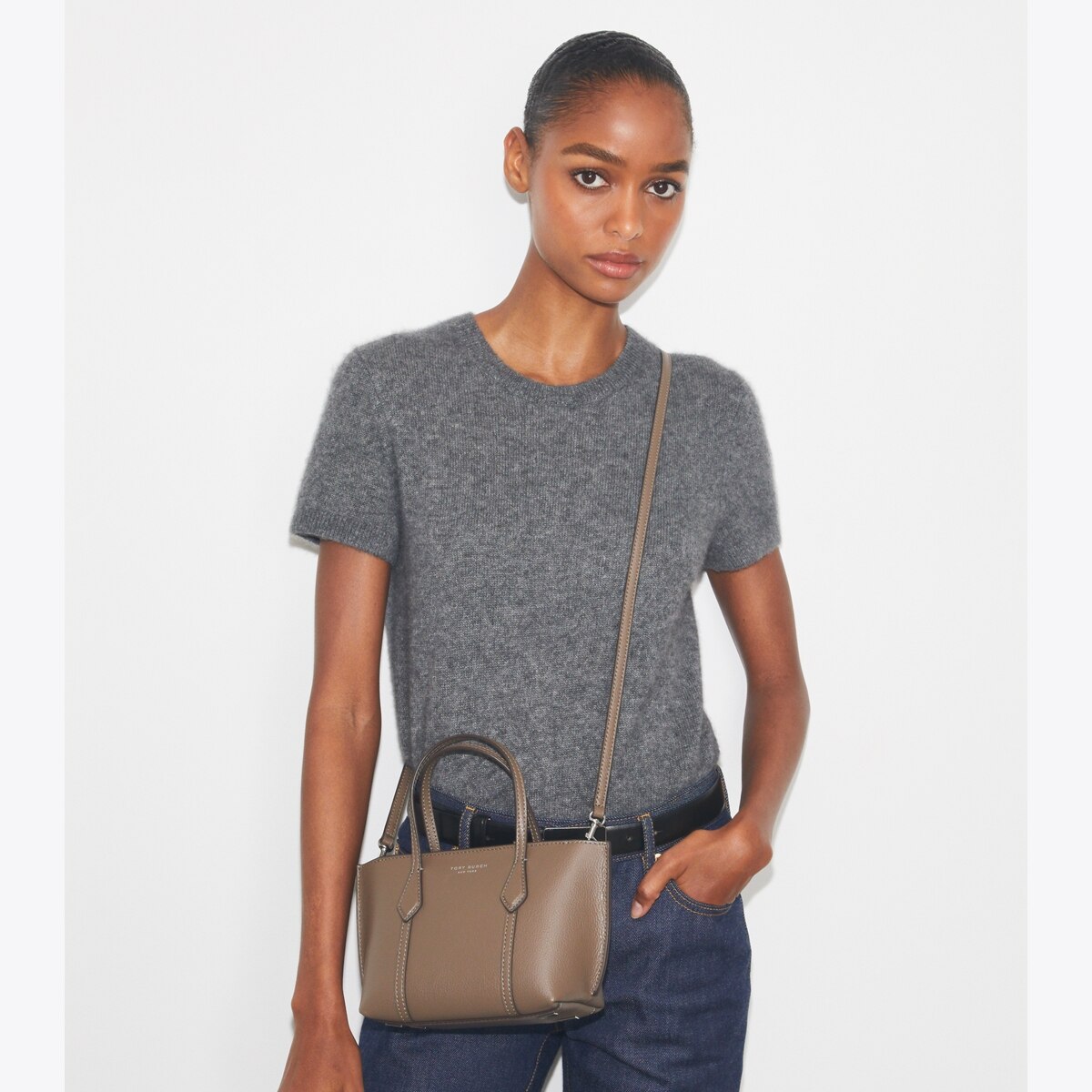 Mini Perry Tote - tiramisu