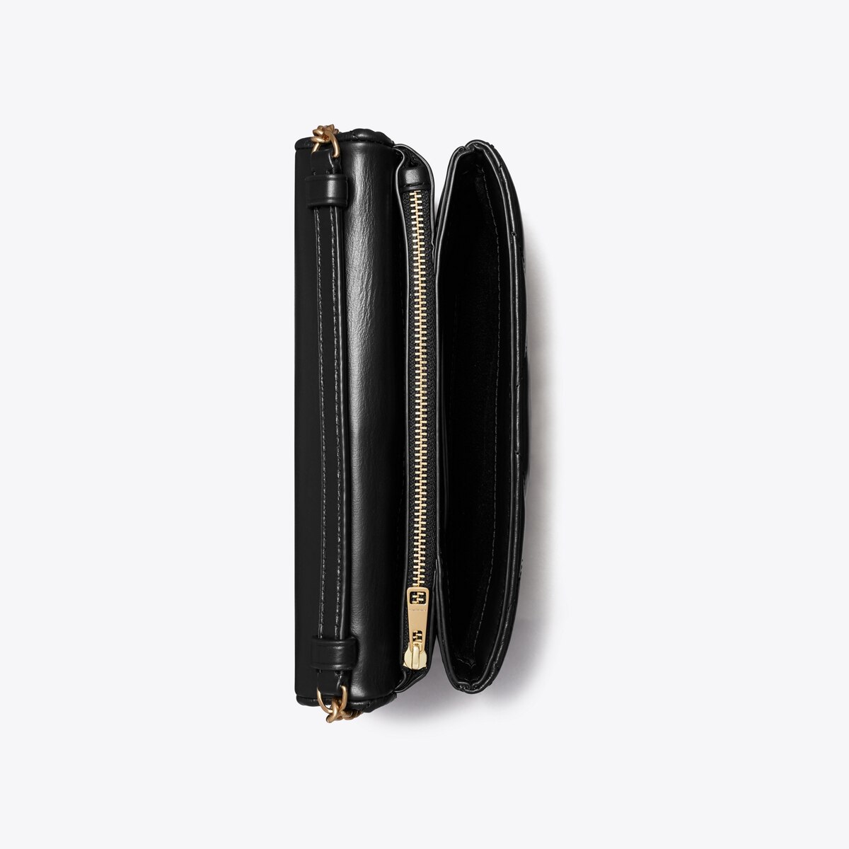 Kira Diamond Quilt Crossbody - black