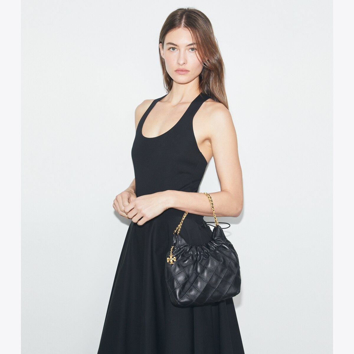 Mini Fleming Soft Hobo Bag - black