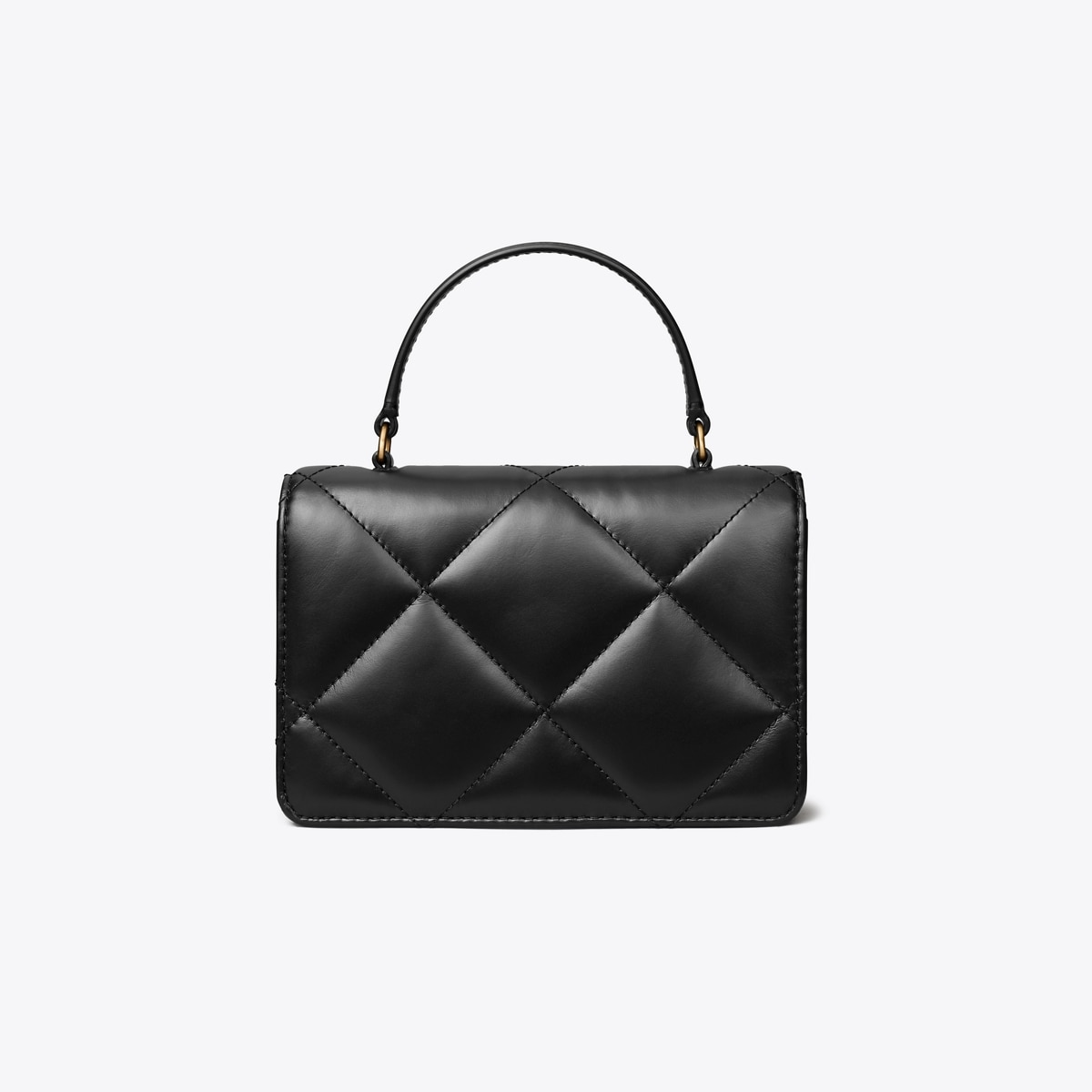 Mini Kira Diamond Quilt Top-Handle Crossbody - black