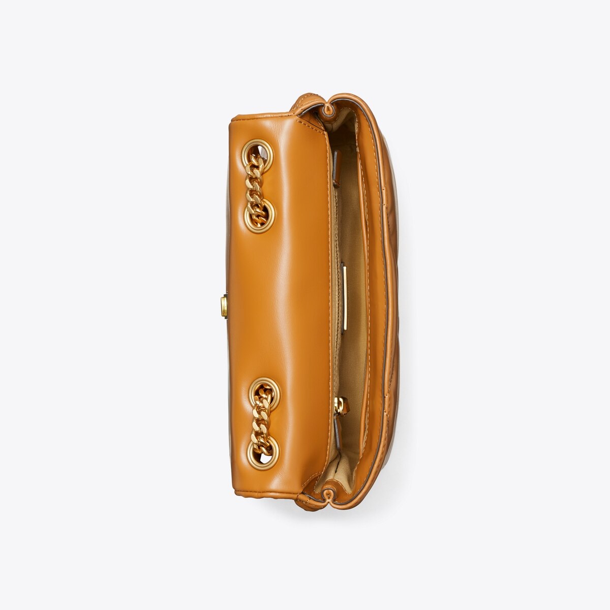 Small Kira Diamond Quilt Shoulder Bag - light cream