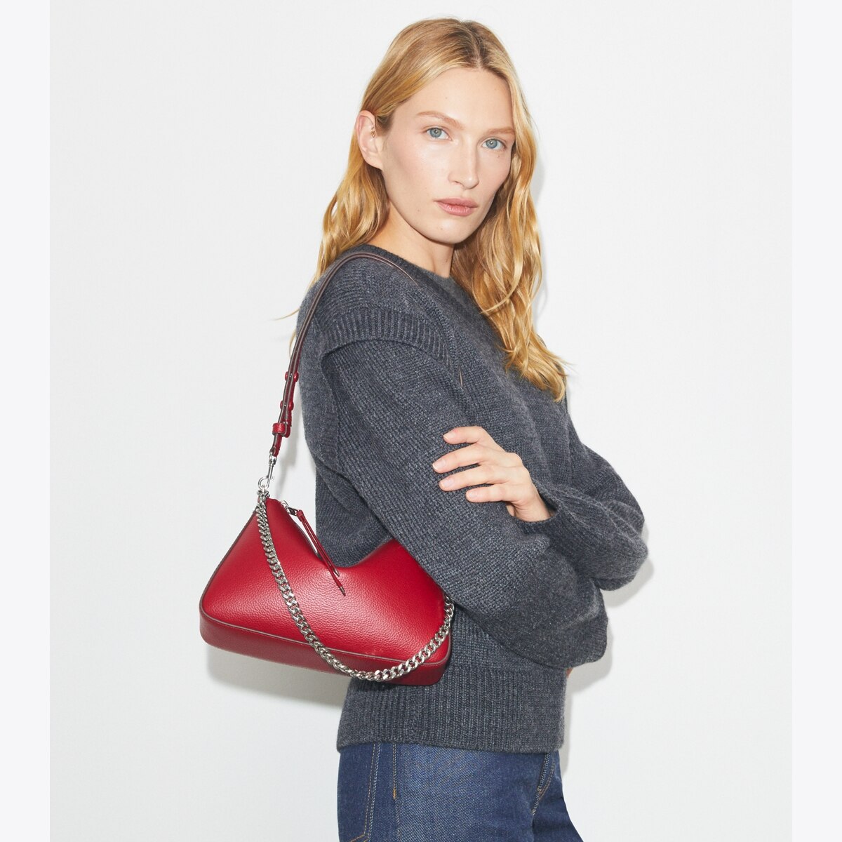 Small Perry Shoulder Bag - red