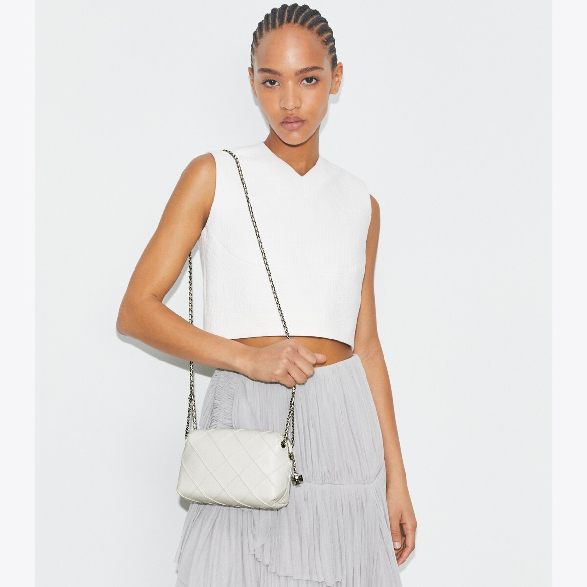 Fleming Soft Crossbody Bag - white