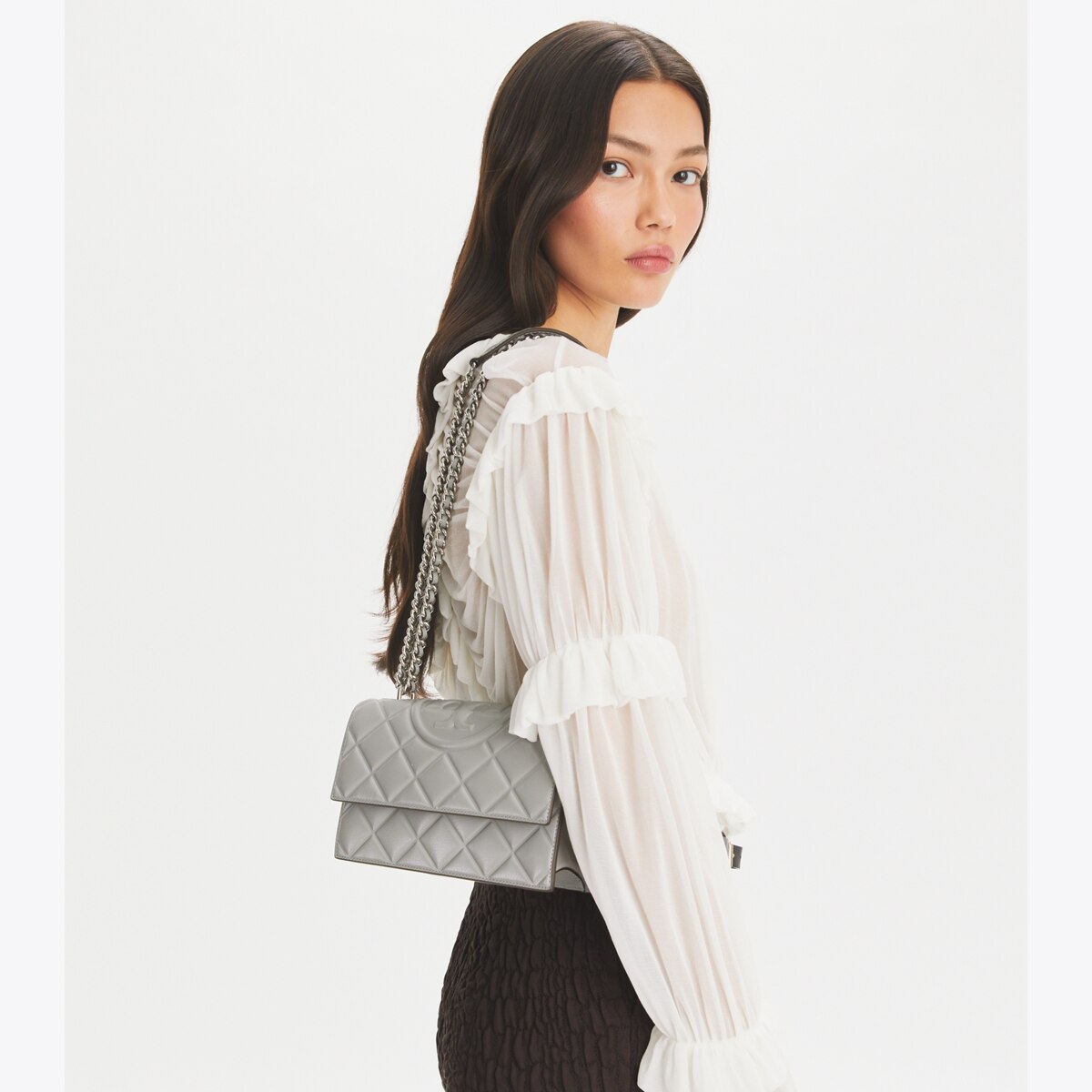 Small Fleming Shoulder Bag - gray