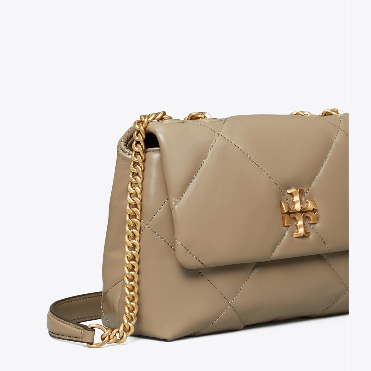 Small Kira Diamond Quilt Shoulder Bag - tiramisu