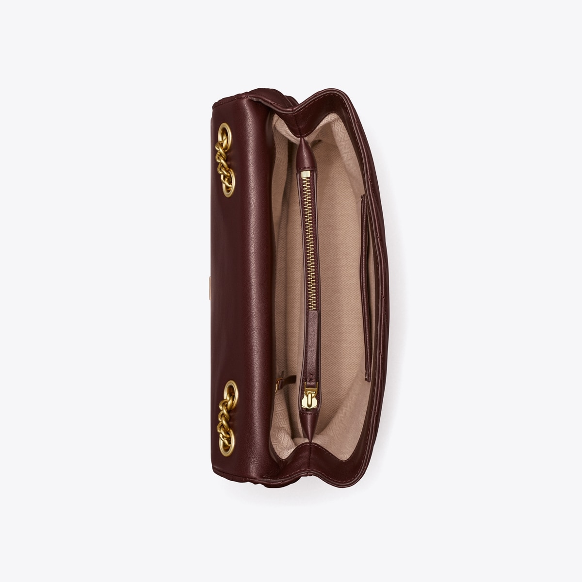 Kira Chevron Shoulder Bag - red