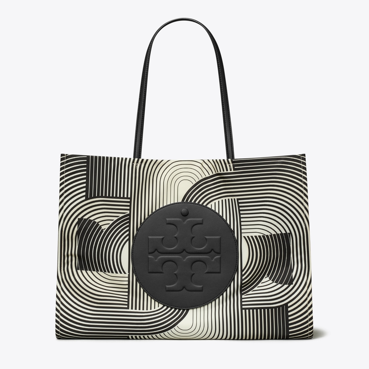 Ella Printed Tote - black