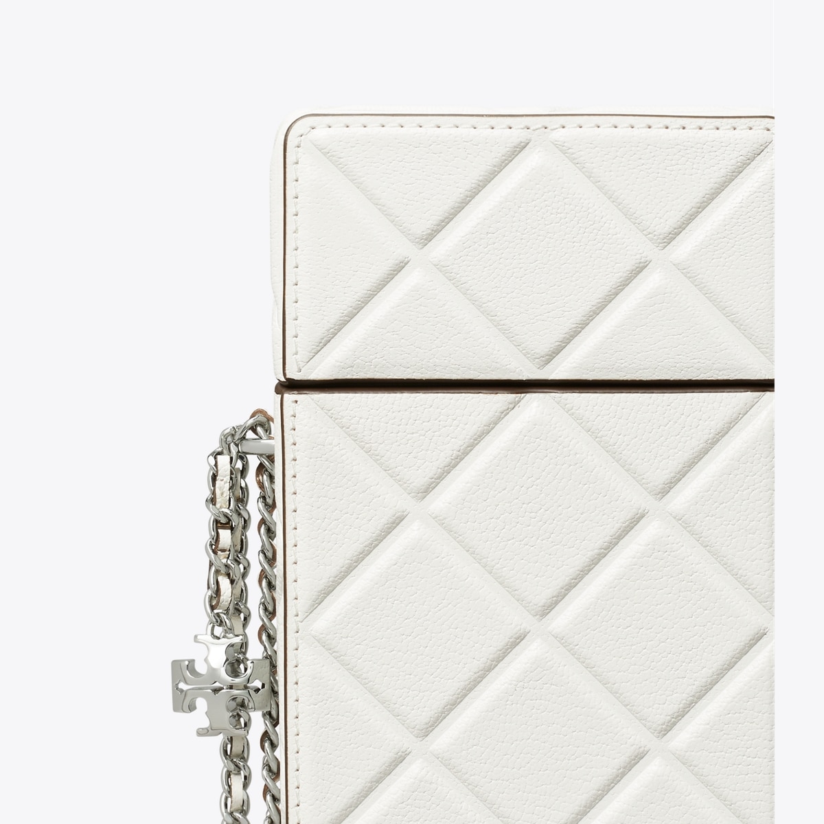 Fleming Phone Crossbody - white