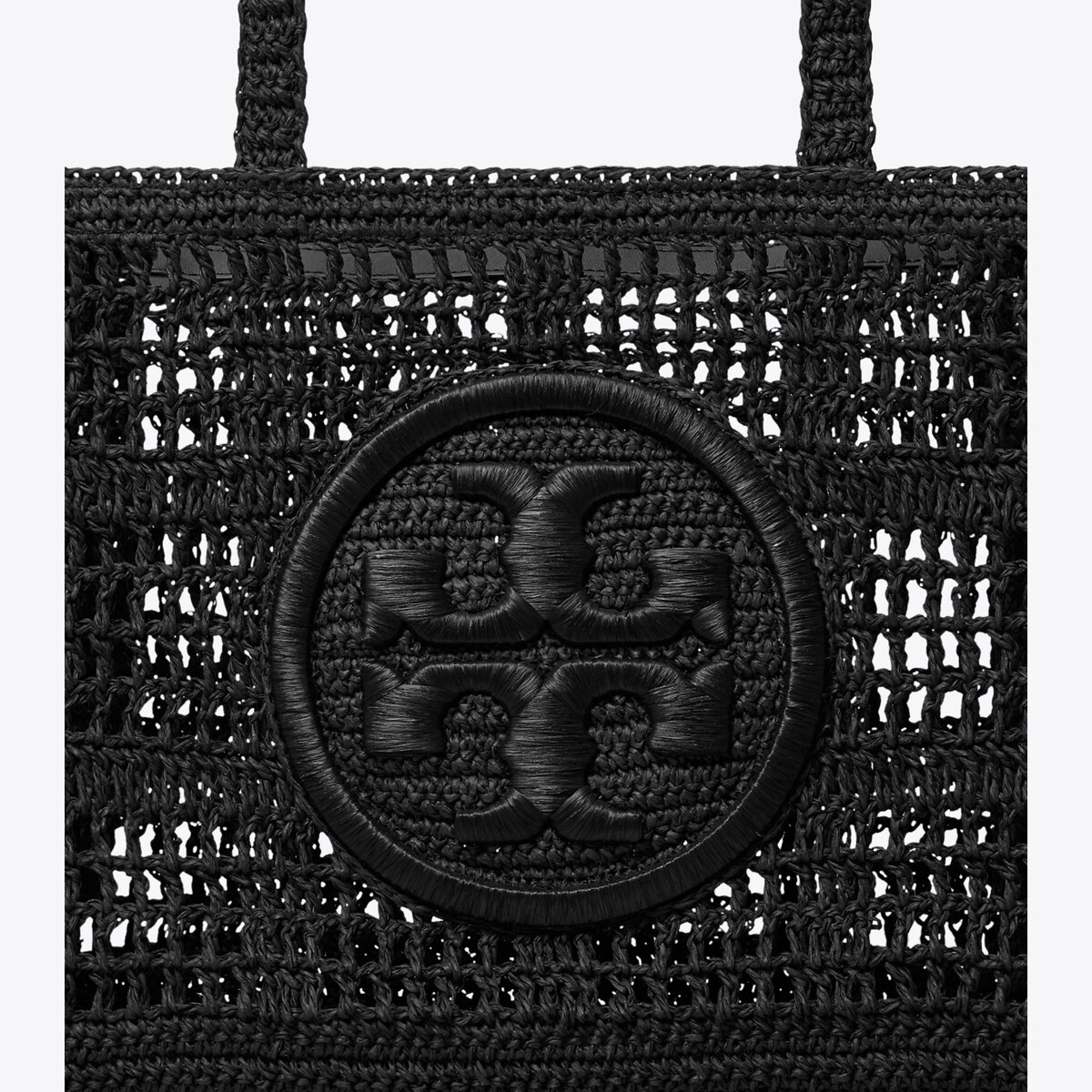 Small Ella Hand-Crocheted Tote - black