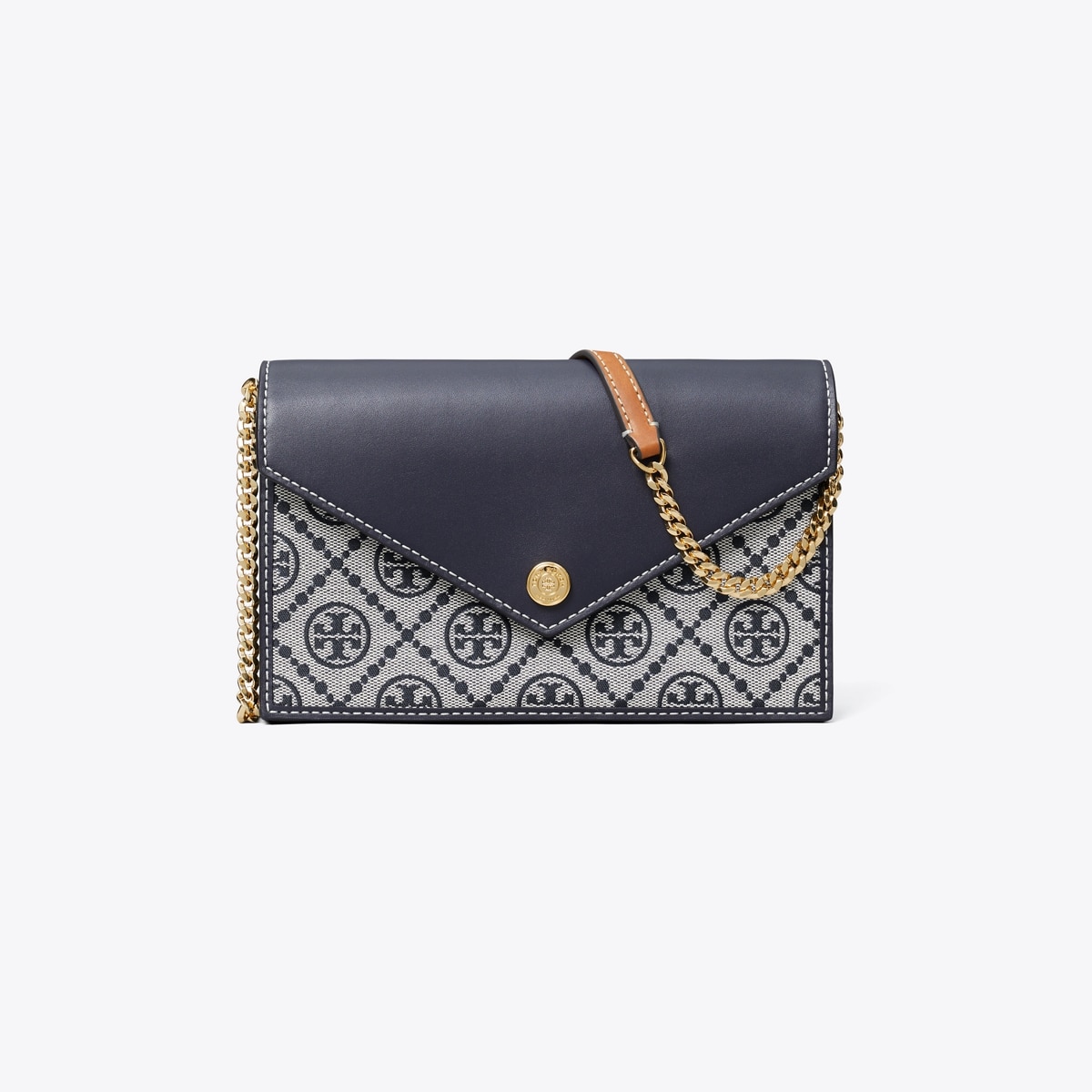 T Monogram Envelope Crossbody - blue