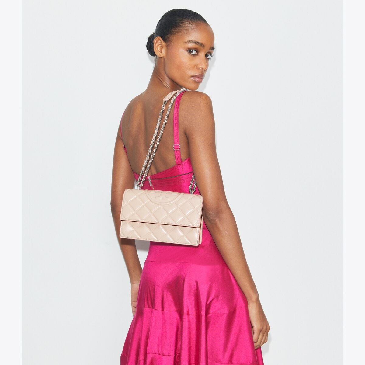 Small Fleming Shoulder Bag - pink