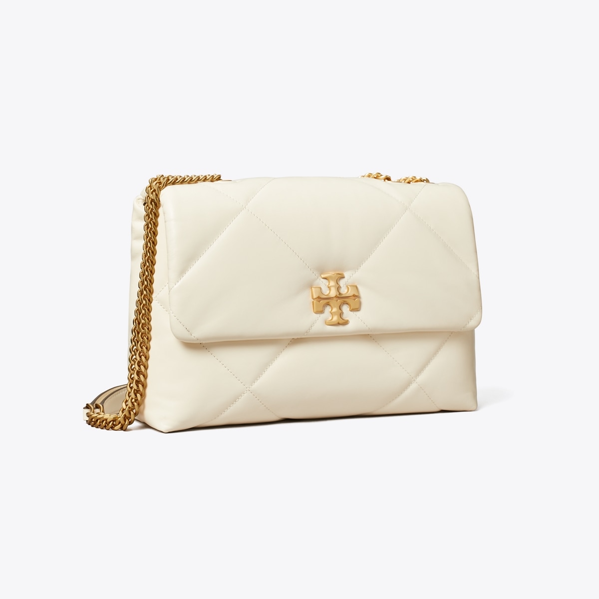 Kira Diamond Quilt Shoulder Bag - white