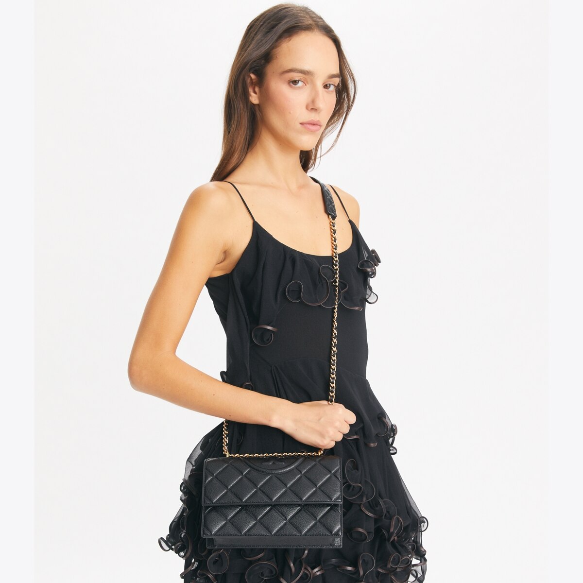 Small Fleming Shoulder Bag - black