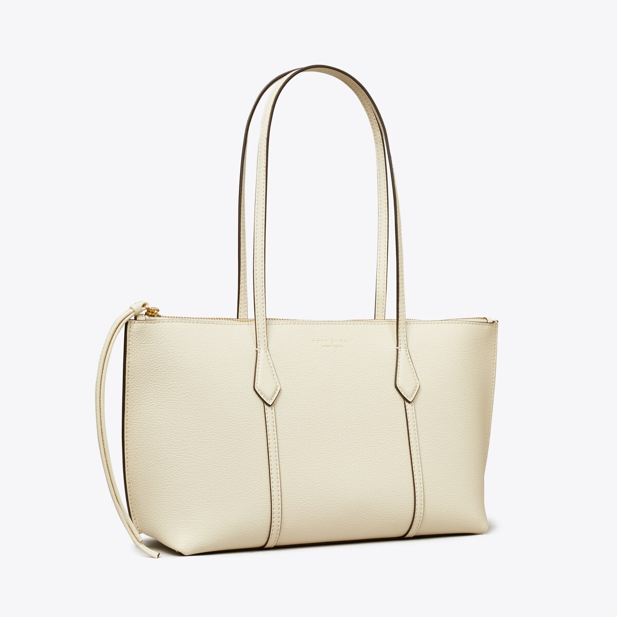 Small Perry Zip Tote - white
