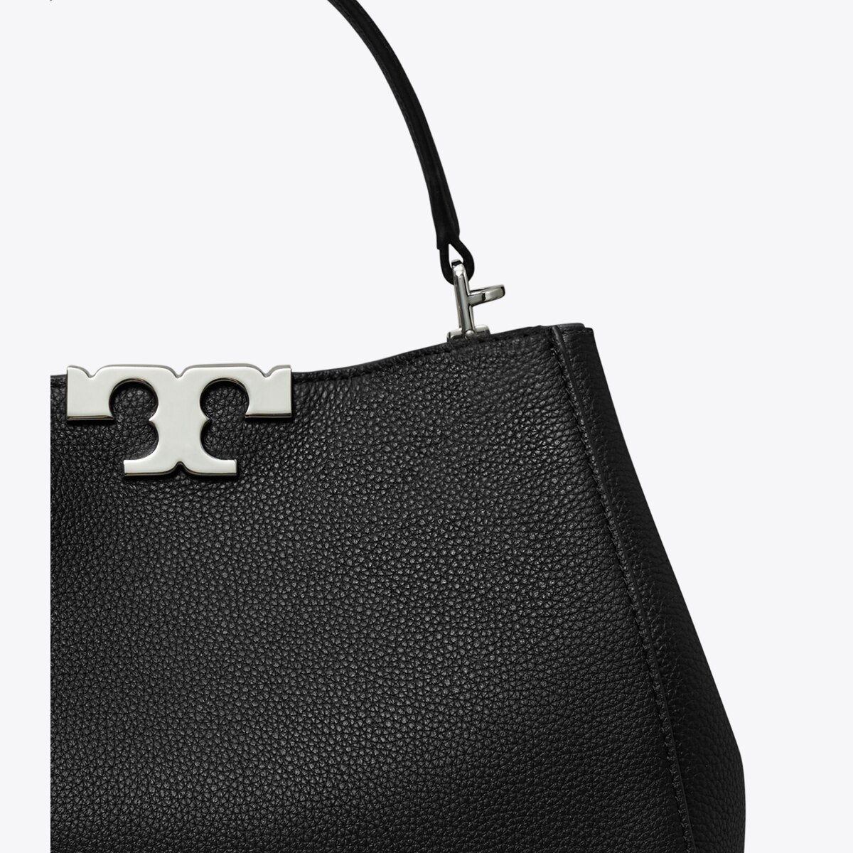 Medium Eleanor Soft Satchel - black