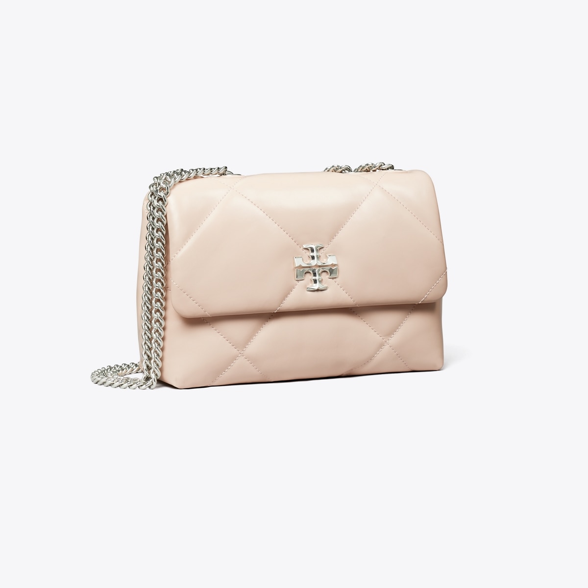 Small Kira Diamond Quilt Shoulder Bag - pink