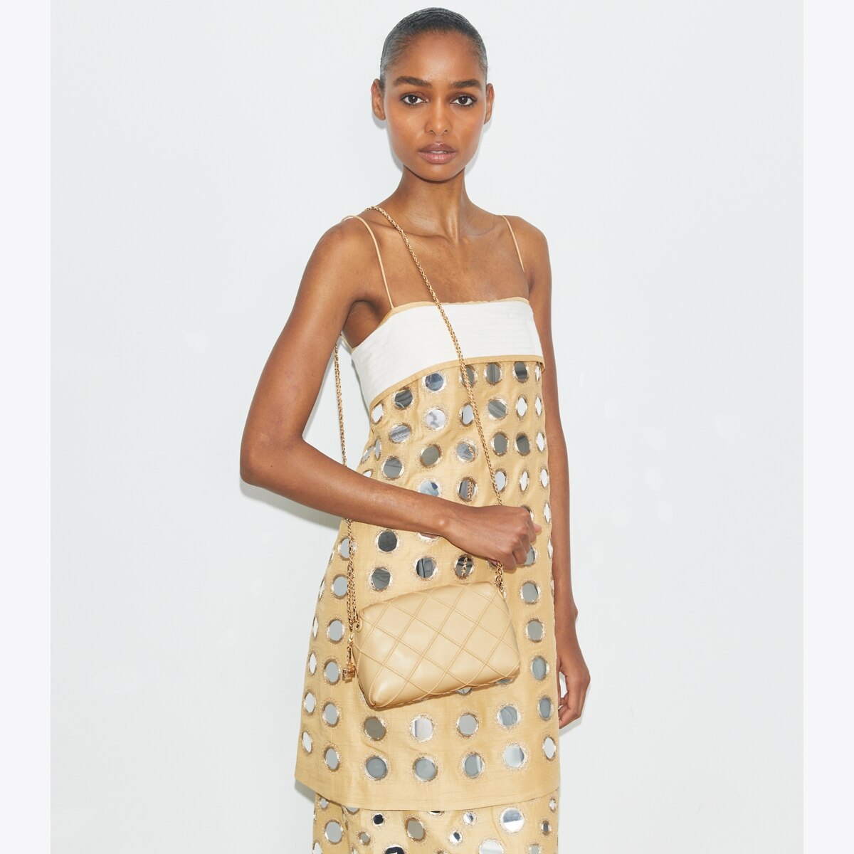 Fleming Soft Crossbody Bag - beige