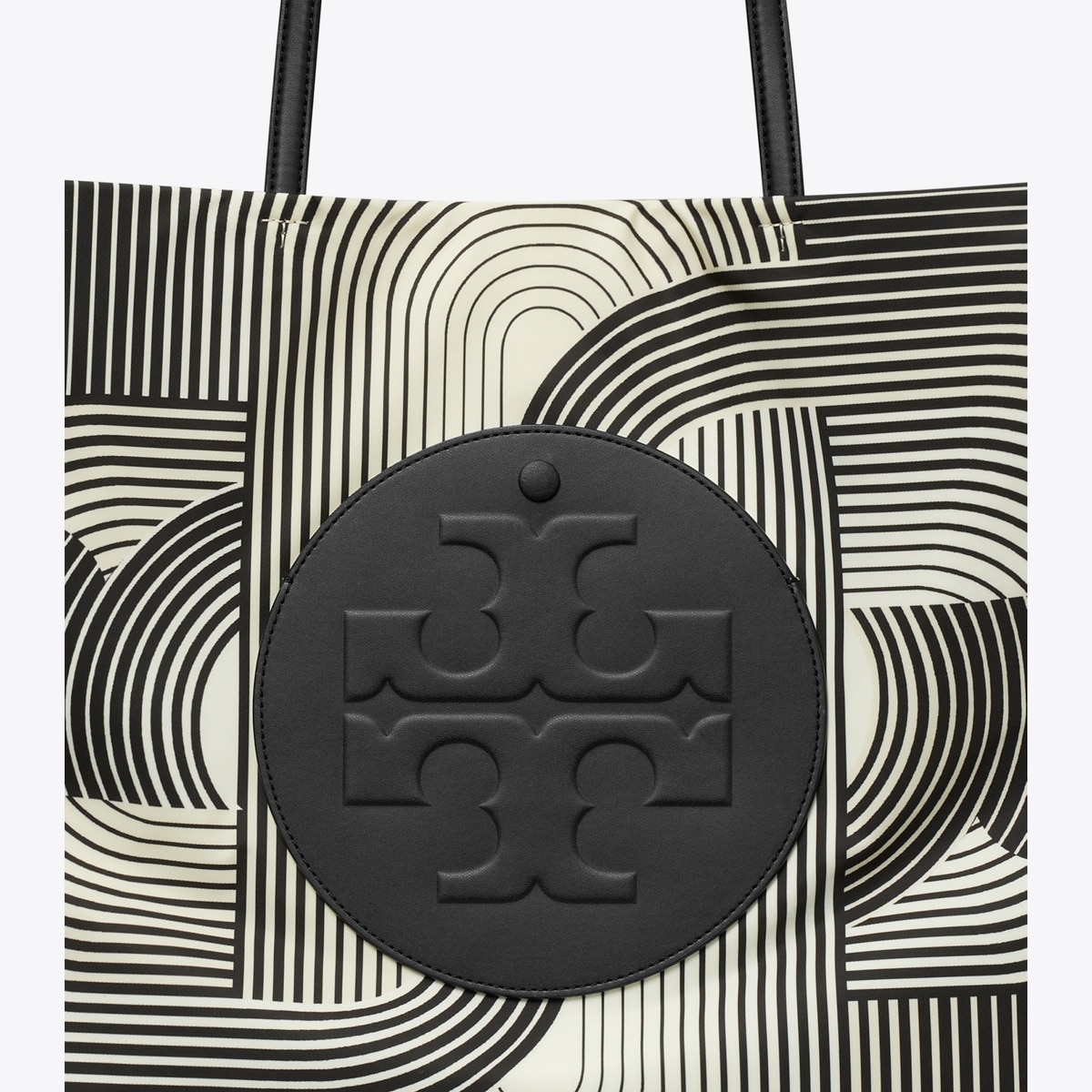 Ella Printed Tote - black
