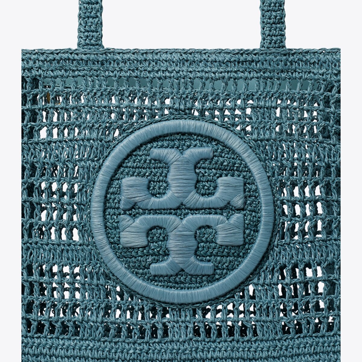 Small Ella Hand-Crocheted Tote - blue