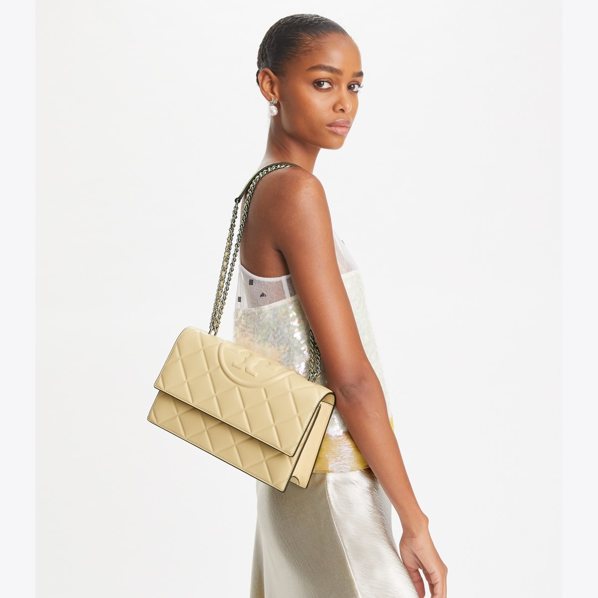 Fleming Shoulder Bag - beige