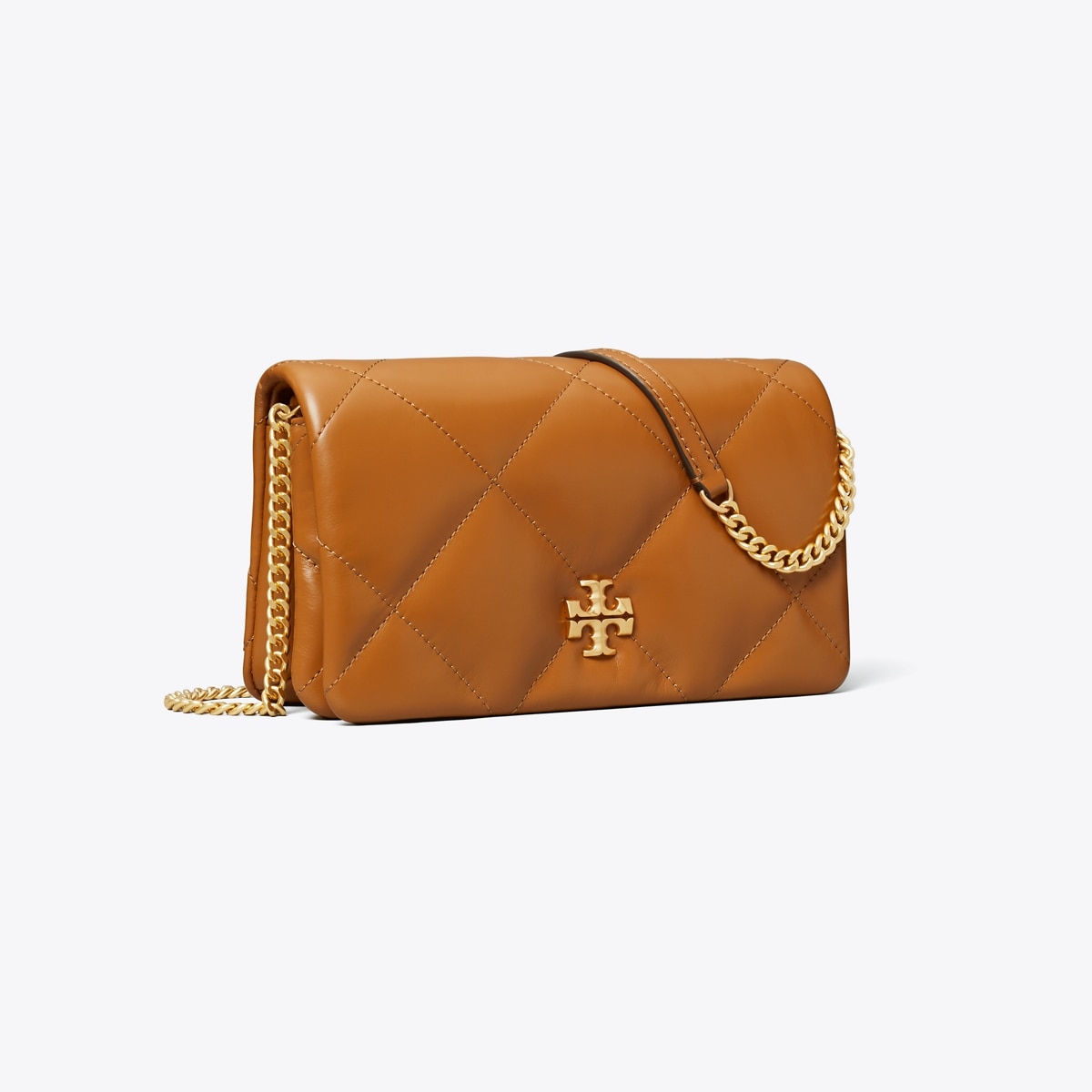 Kira Diamond Quilt Crossbody - brown