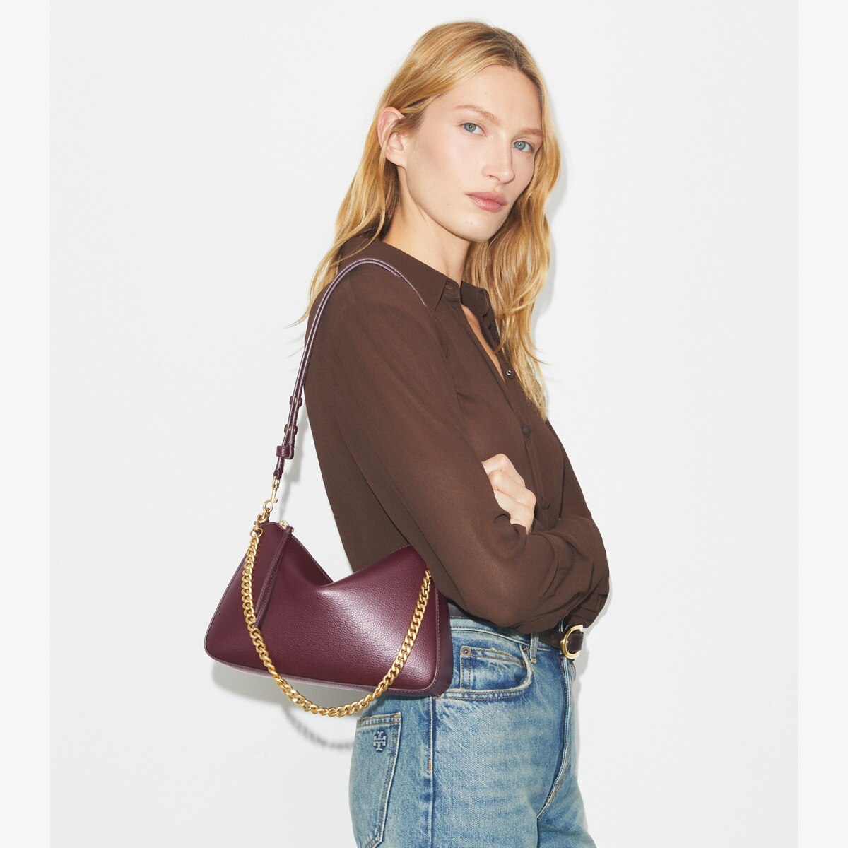 Small Perry Shoulder Bag - purple