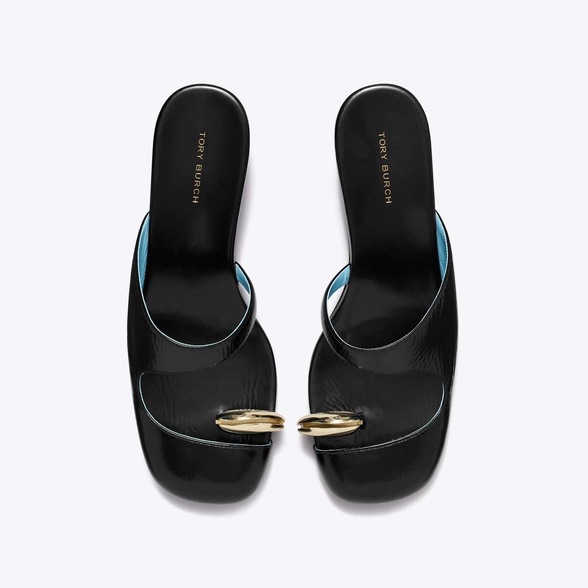 Pierced Mule Wedge - perfect black